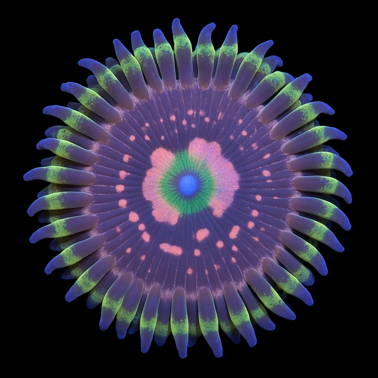 Space Chaos Zoanthid (Zoanthus sp.)